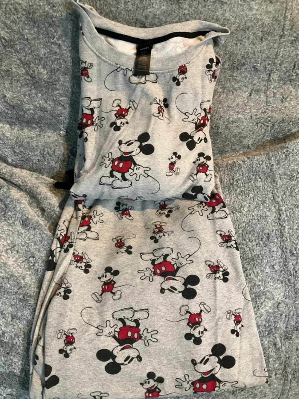 Disney Gray Mickey Mouse Print Pajama Set - Picture 2 of 9